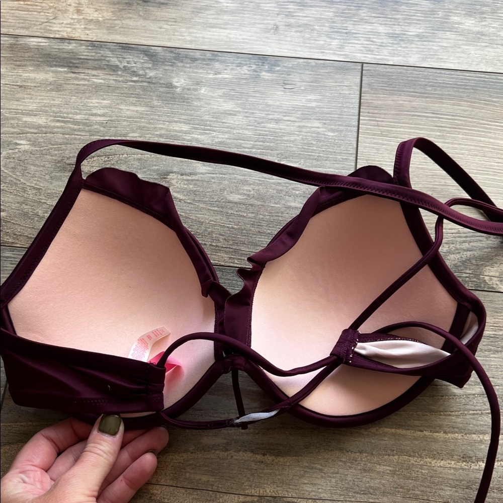 victoria secret fabulous push up bikini top eggplant purple - Picture 2 of 5